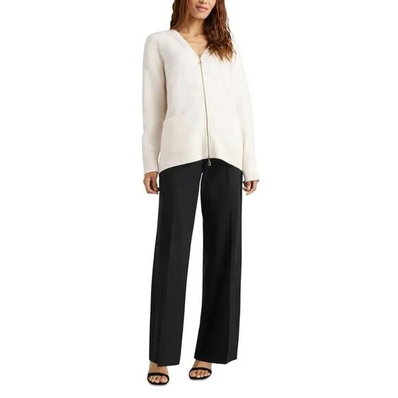 Splendid Women Snow White Soft Knit Zeena Zip Front Relaxed Cardigan Size XL - Picture 5 of 6